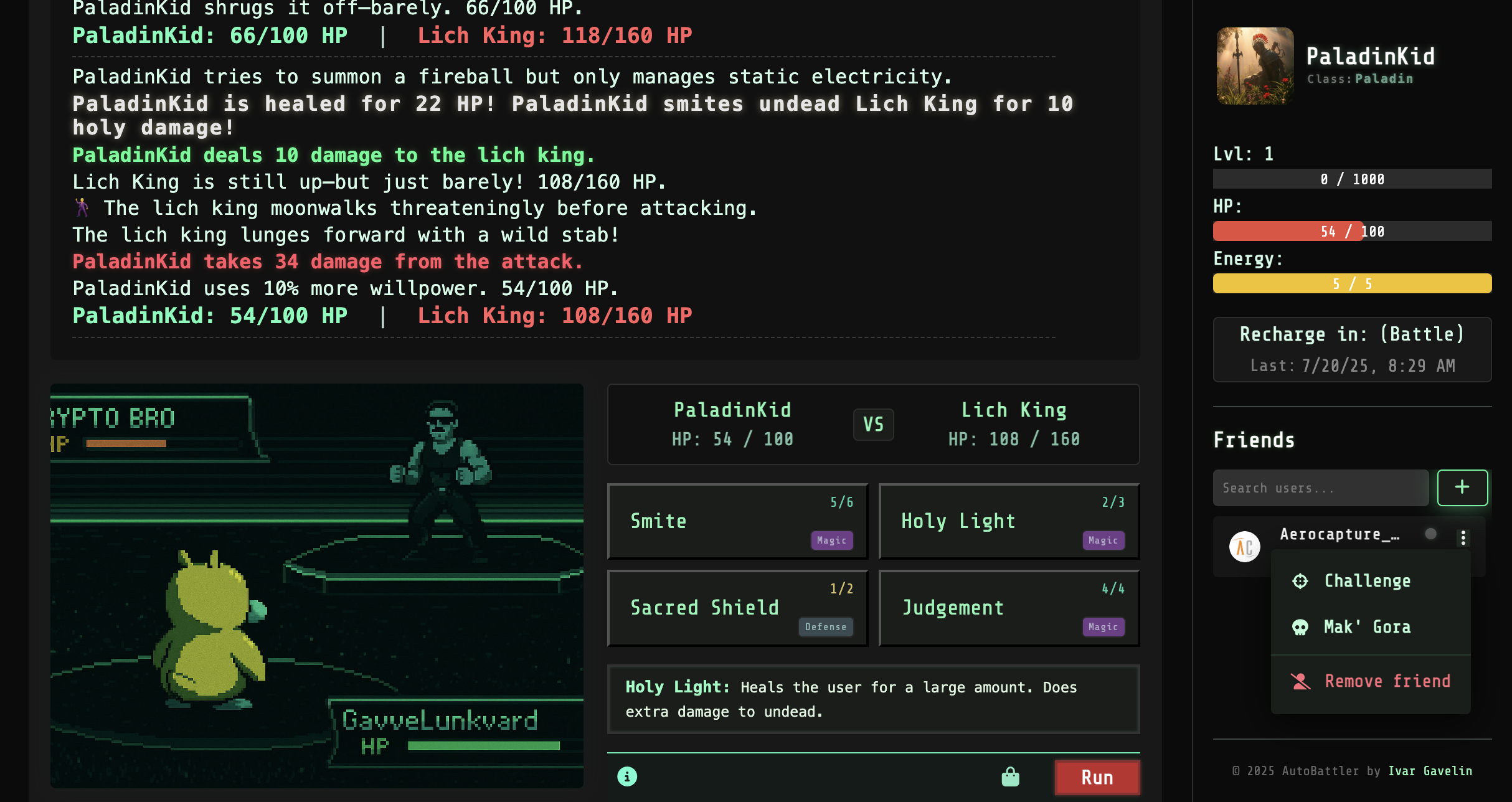 AutoBattler Project Screenshot